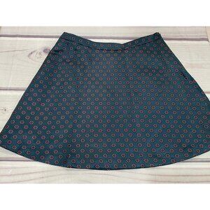Ann Taylor LOFT  Size 12 A-Line Skirt Green Floral Sateen Knee Length Flare New